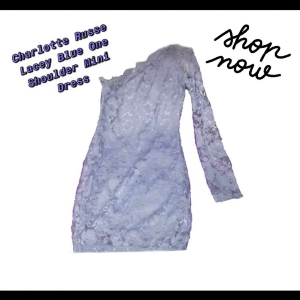 - Charlotte Russe/ Lacey One Shoulder Mini…